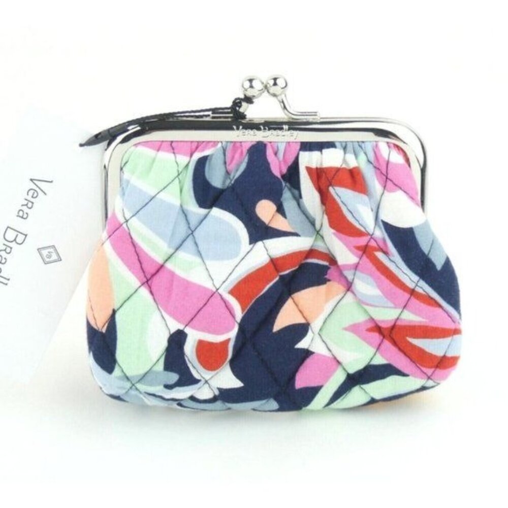Vera Bradley Mod Paisley Kiss Lock Coin Purse NWT